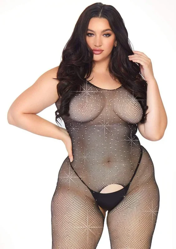 Leg Avenue Crystalized Fishnet Tank Bodystocking