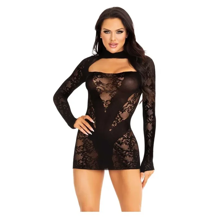 Leg Avenue Cuff It Lace Mini Dress