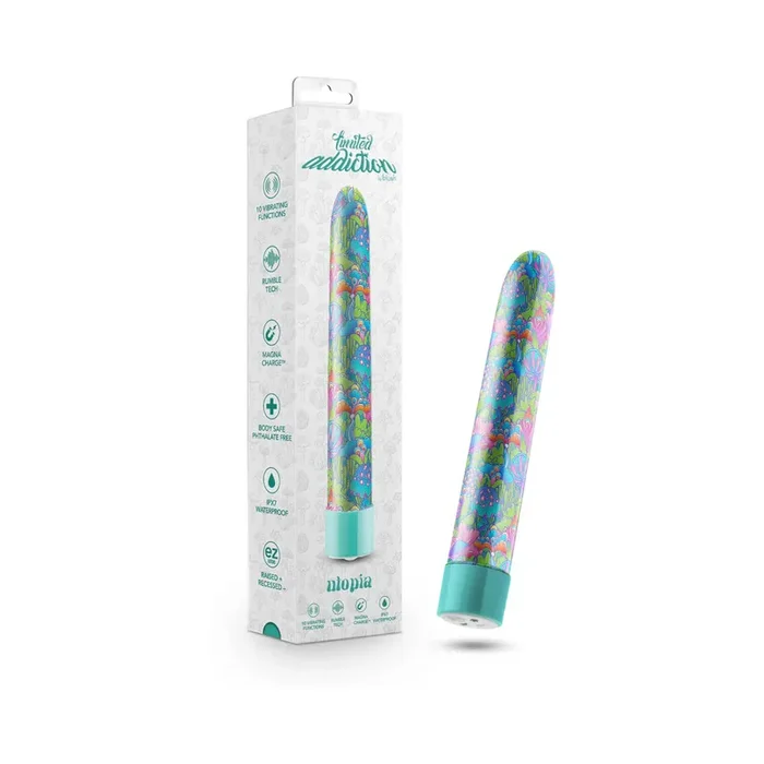 Limited Addiction Utopia Rechargeable 7 in. Vibrator Aqua