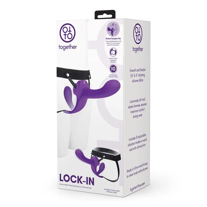 Lock-In Dual-Ended Vibrating Strap-On & Harness Set