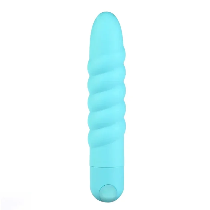 LOLA Silicone Vibrating Twisty Bullet Blue