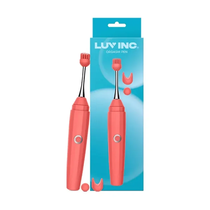 Luv Inc Op10 Orgasm Pen Rechargeable Pinpoint Vibrator with 3 Attachments