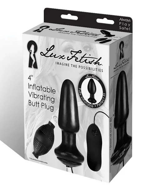 Lux Fetish 4″ Inflatable Vibrating Butt Plug