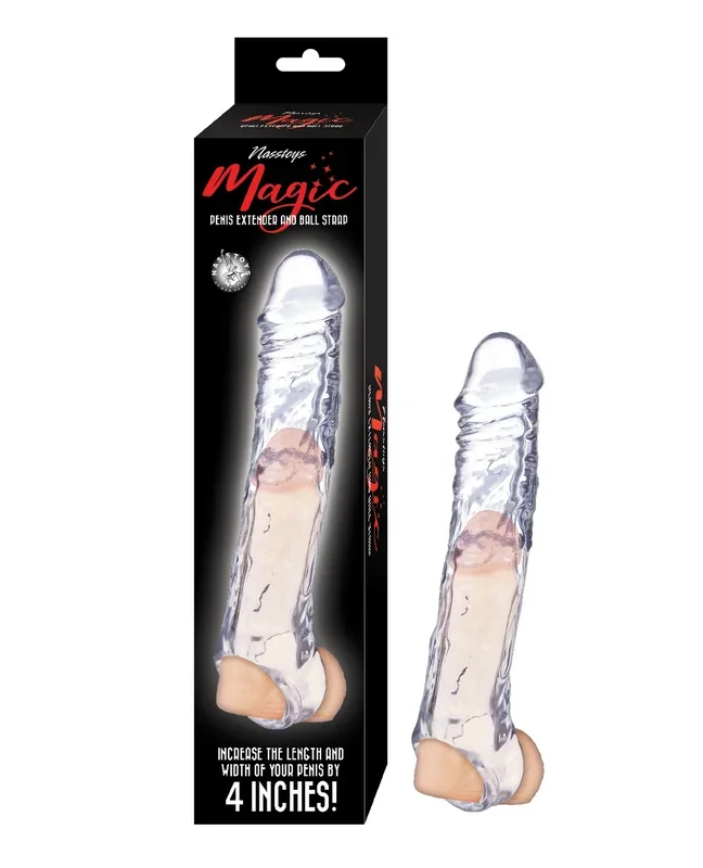 Magic Penis Extender & Ball Strap 7.5″ – Clear