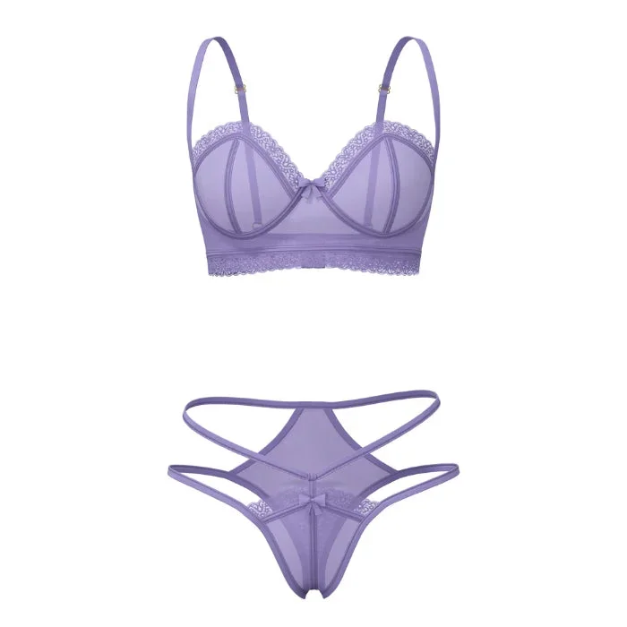 Magic Silk Sheer Passion Demi Bra & High Cut Tanga