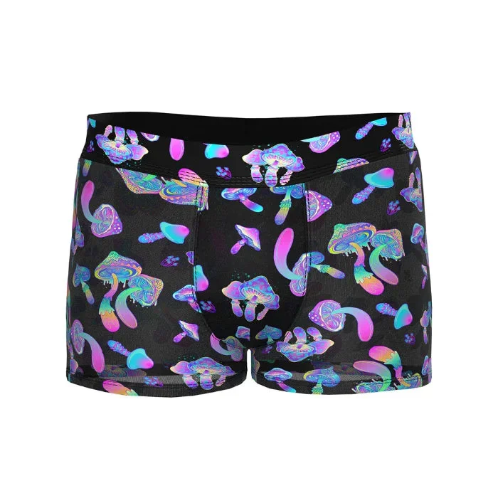 Male Power Hazy Dayz Pouch Short Blacklight Responsive Mushroom Print