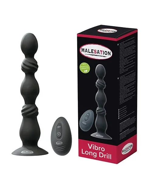 Malesation Vibro Long Anal Drill – Black