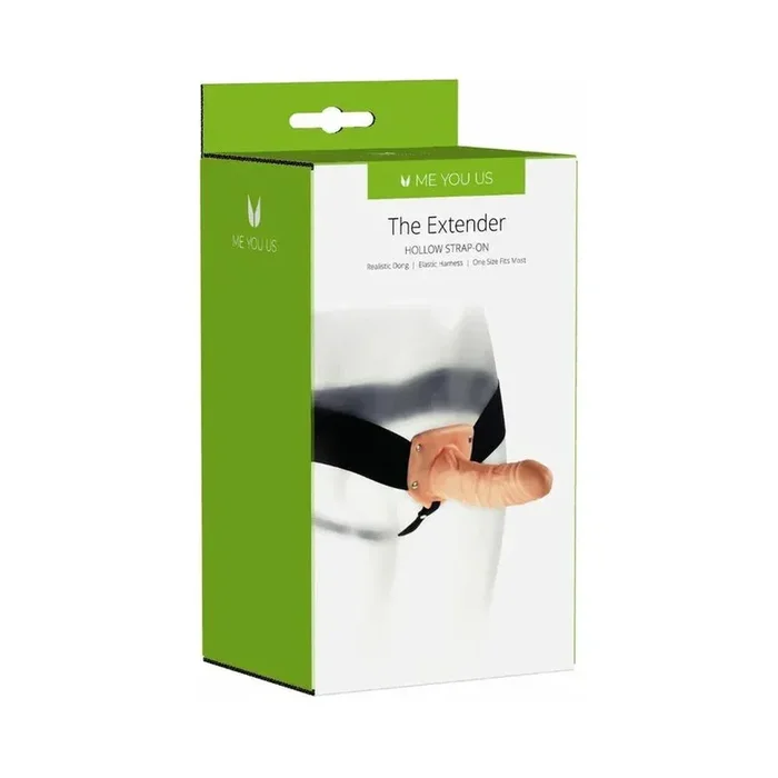 ME YOU US The Extender Hollow Vibrating Strap-On with Wired Remote Control