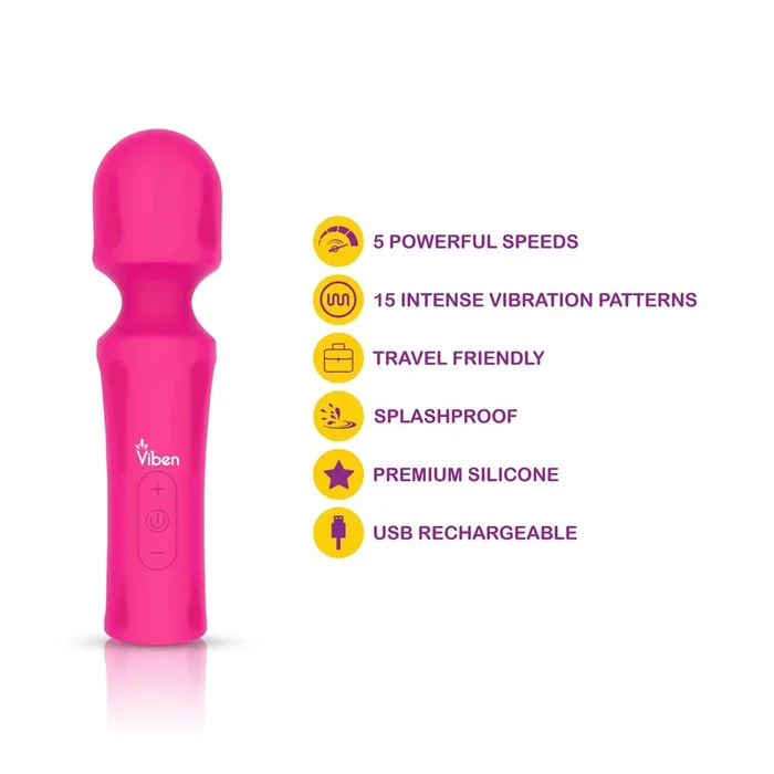 Mighty Muse – Hot Pink – Powerful Personal Wand – Massager