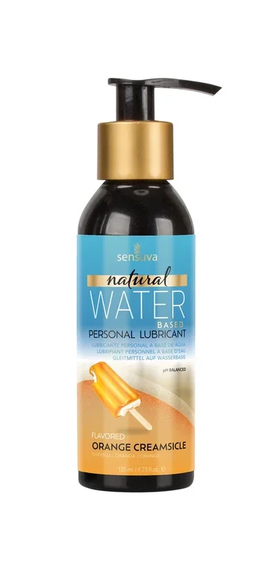 Natural Water-Based Personal Lubricant – Orange Creamsicle 4 Fl. Oz. (125ml) Bottle