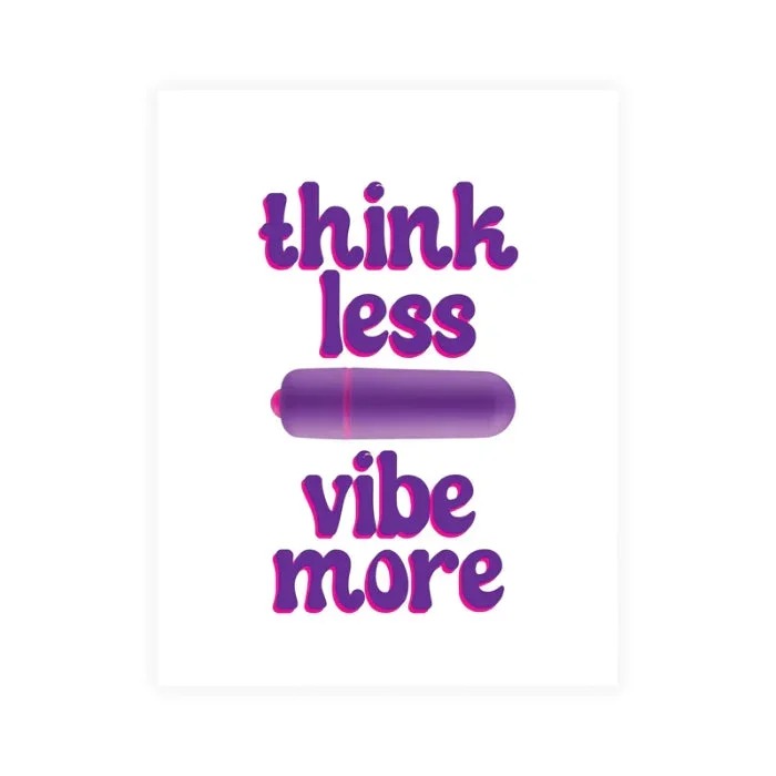 Naughty Vibes Think Less Vibe More Bullet And Card Gift Set