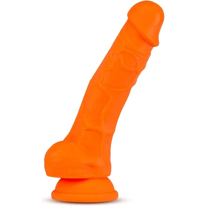 Neo Elite 7.5″ Silicone Dual Density Cock With Balls Orange
