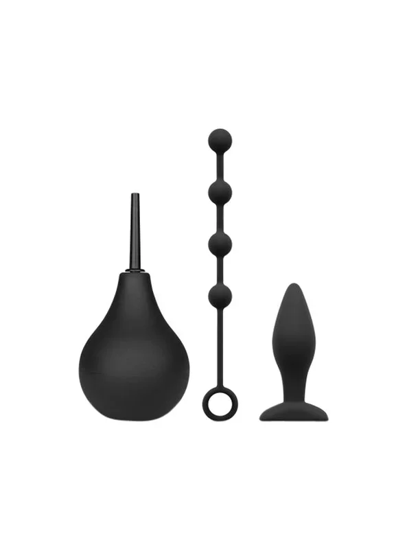 Nexus Anal Beginner Kit with Douche, Silicone Beads, Small Silicone Butt Plug
