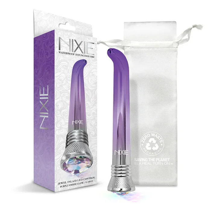 Nixie Waterproof 10-Function G-Spot Vibe – Purple Ombre Glow