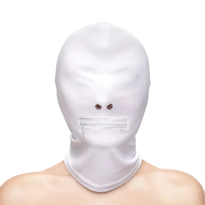 NS Novelties Hustler Taboo Zippered Mouth Hood Nylon Sensory Deprivation Hood