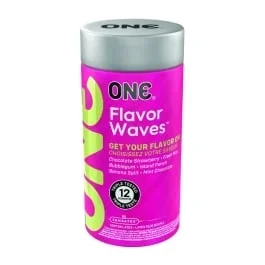ONE Flavor Waves 12 Count Flavored Latex Condoms