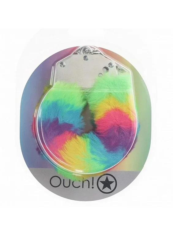 Ouch! Heavy-Duty Fluffy Handcuffs – Multicolor 1