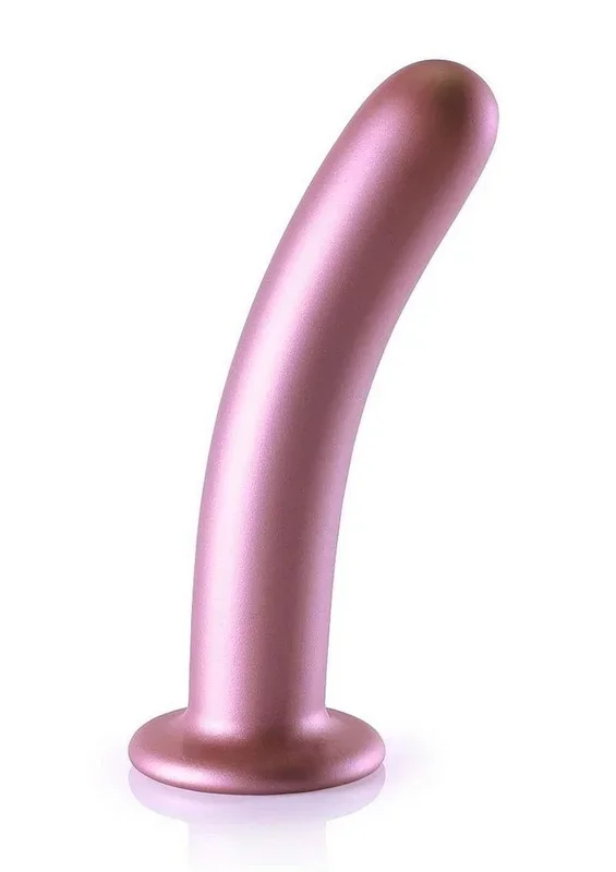Ouch! Smooth G-Spot Silicone Dildo 7in – Metallic