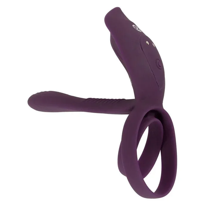 Paarvibrator “RC Couples Vibrator 2” aus Silikon – mit Klitorisreizer 10.2 cm (violett)