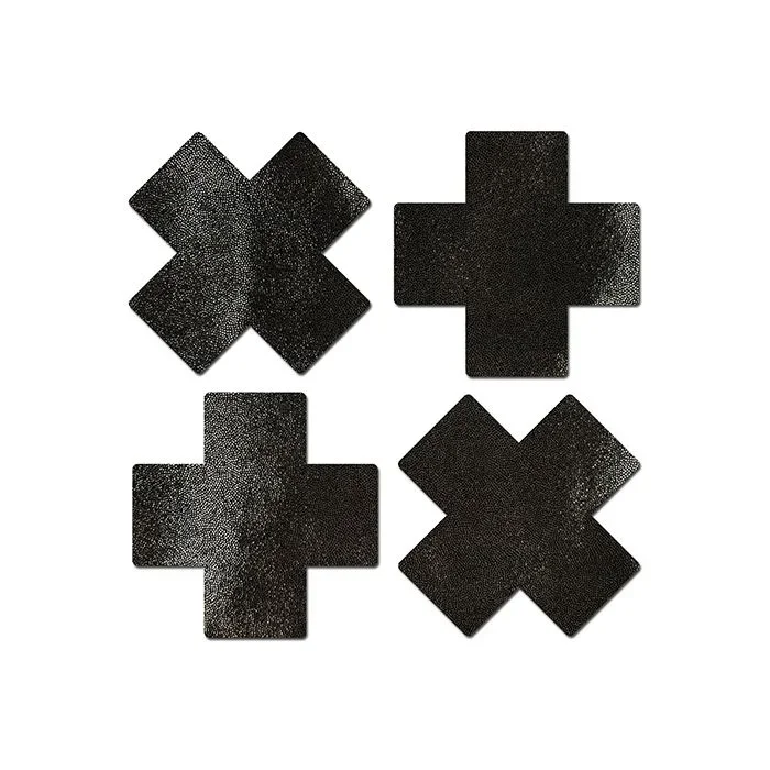 Pastease Premium Petites Liquid Cross – Black O/S Pack of 2 Pair