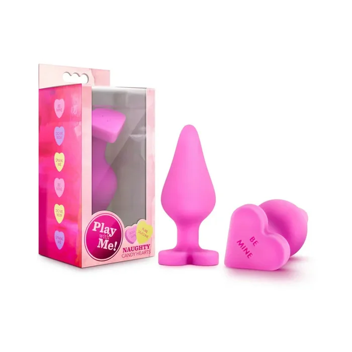 Play with Me Naughty Candy Hearts ‘Be Mine’ Anal Plug Pink