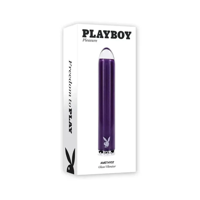 Playboy Amethyst Rechargeble Vibrating Glass Vibe