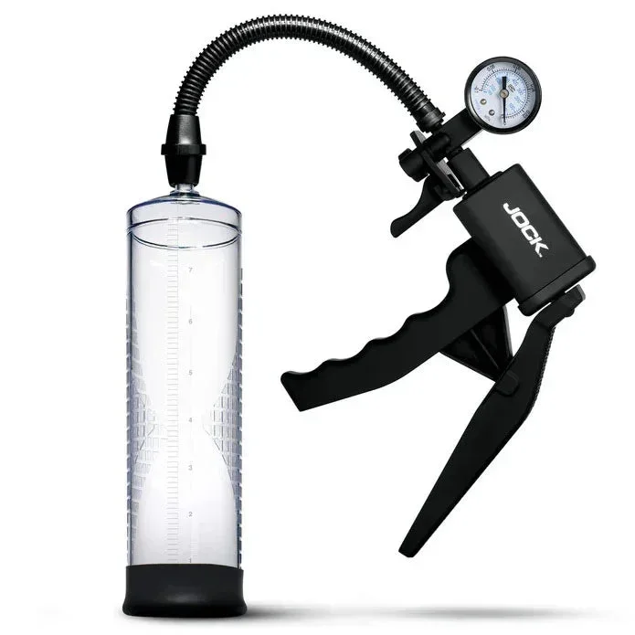 Pump Up Penis Pump With Gauge and Trigger Handle – Clear