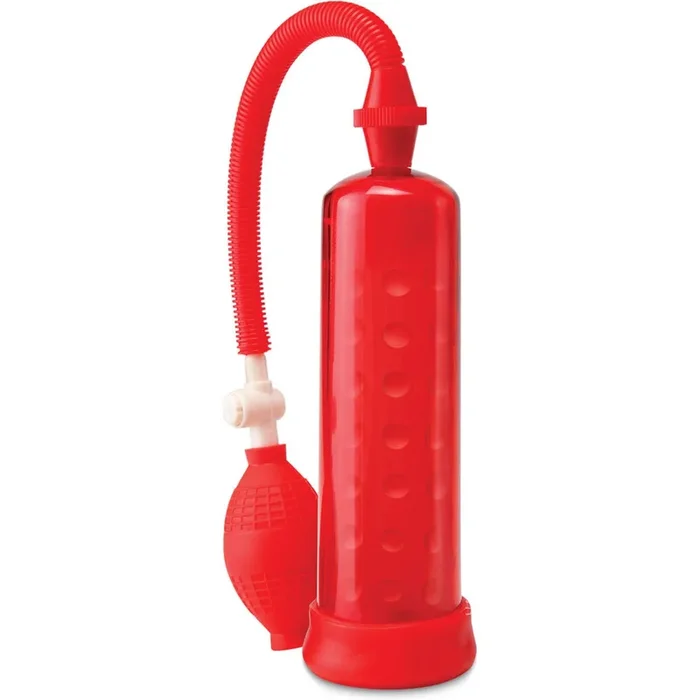 Pump Worx Silicone Power Pump Red – Male Enlarger w/ Interior Sleeve