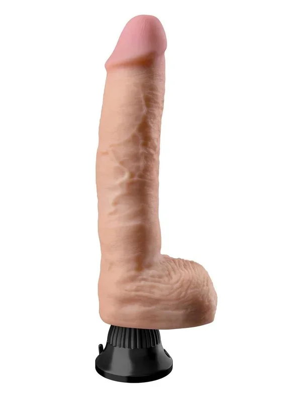 Real Feel Deluxe No. 9 Wallbanger Vibrating Dildo with Balls