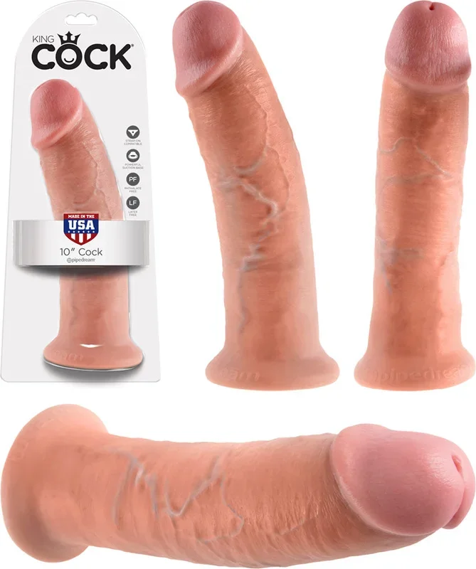 Realistic Dildo – Pipedream King Cock 10 inch Flesh | Adult Super Stores