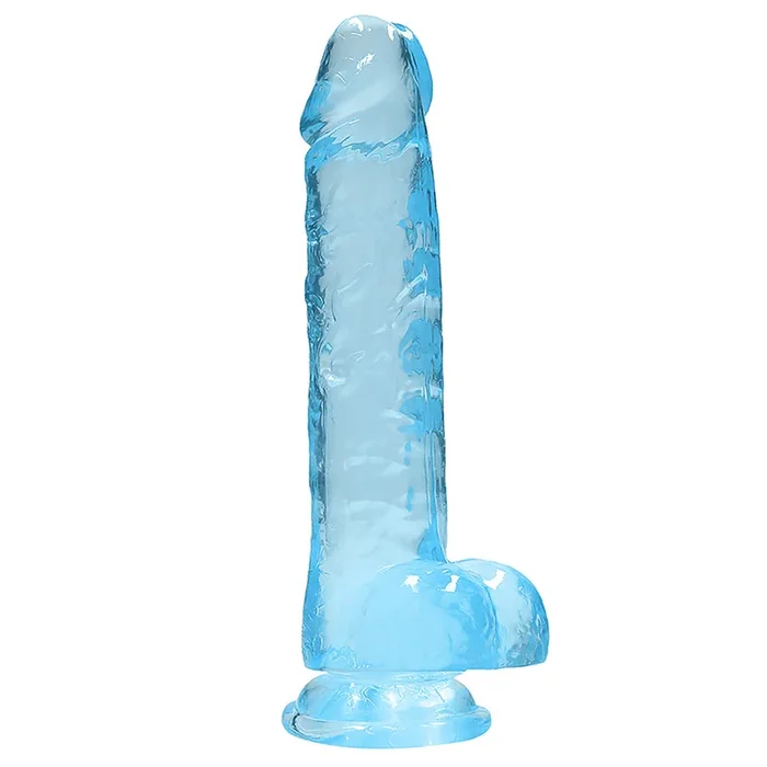 RealRock 8″ Crystal Clear Realistic Dildo With Balls & Suction Cup