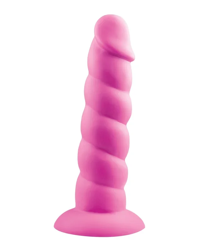 Rock Candy Suga Daddy 7″ Silicone Dildo – Pink