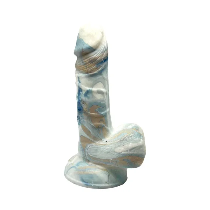 Rock Cocks Atlas Marble 5.5 Inch Silicone Dildo With Strong Suction Cup