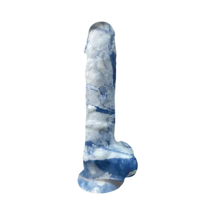 Rock Cocks Zeus Marble 7 Inch Silicone Dildo With Strong Suction Cup