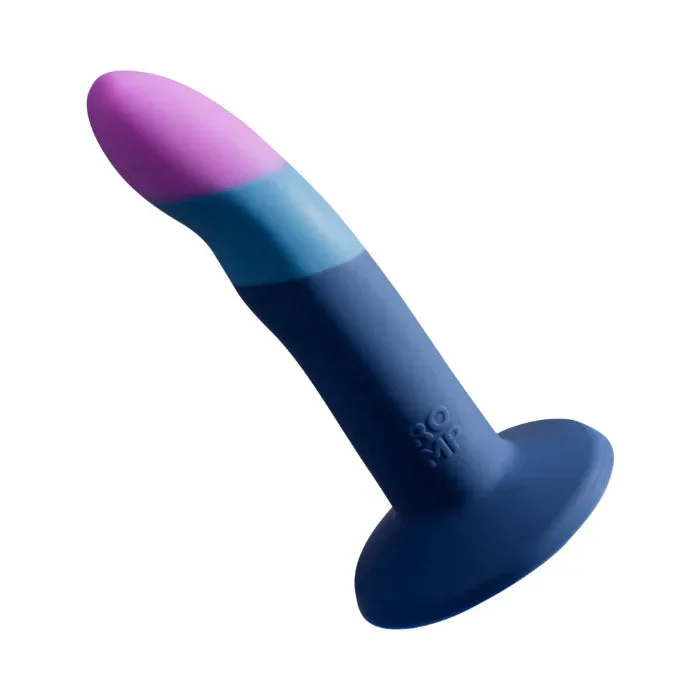 ROMP Piccolo Silicone Curved Harnessable Bullet Compatible Dildo