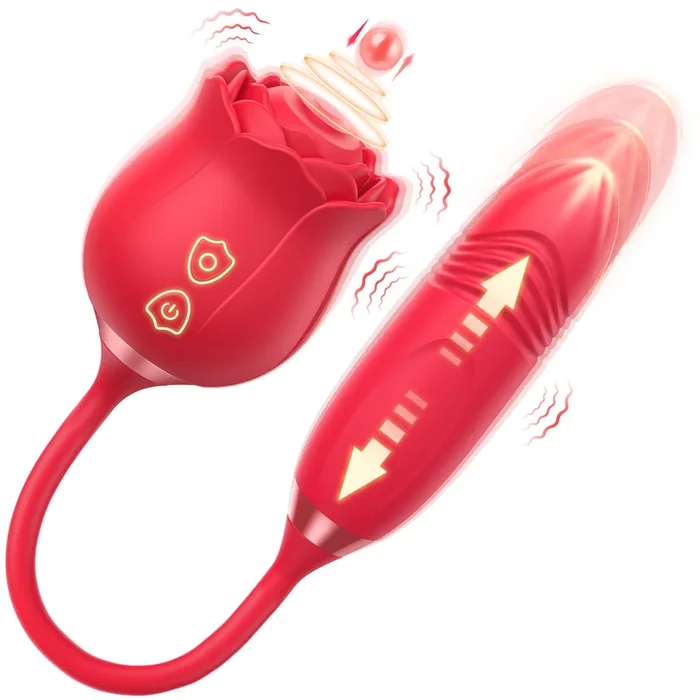 Rose Vibrator for Women – Thrusting & 10 Vibration Speeds