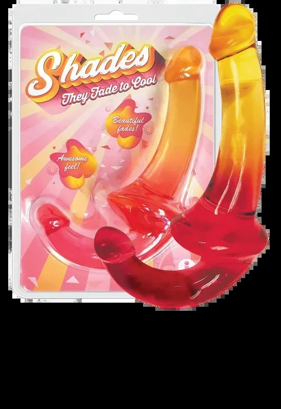 Shades Gradient Jelly Strapless Strap-On – Pink/Yellow
