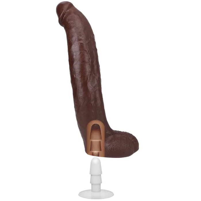 Signature Cocks – Brickzilla – 13 Inch Ultraskyn Cock With Removable Vac-U-Lock Suction Cup – Chocolate