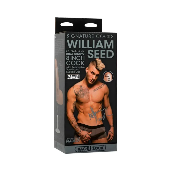 Signature Cocks – William Seed – 8in ULTRASKYN Cock w/Removable Vac-U-Lock Suction Cup Vanilla