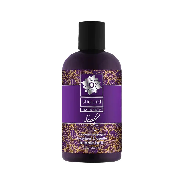Sliquid Balance Soak PH Balanced Hydrating Coconut Papaya Scented Bubble Bath