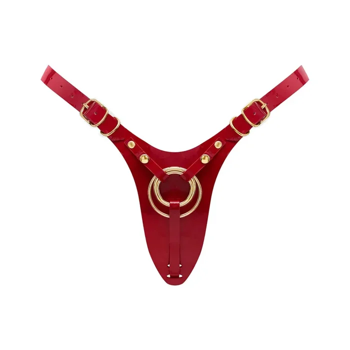 Strap-On-Me Leatherette Harness Fabulous One Size Red Glossy