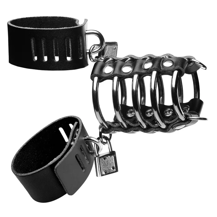 Strict – 5 Ring Chastity Device With Cock & Ball Strap