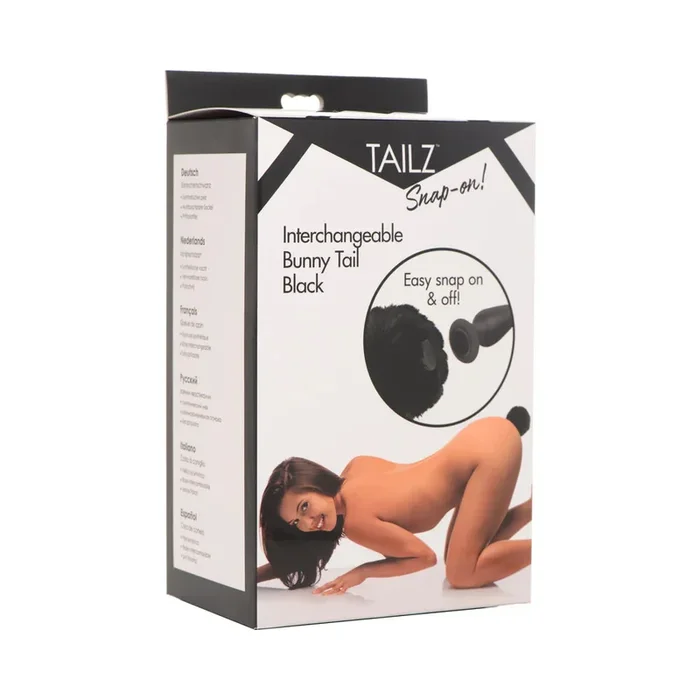 Tailz Snap-On Interchangeable Bunny Tail Black (Plug not included)