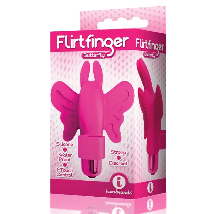 The 9’s Flirt Finger Butterfly Finger Vibrator Pink