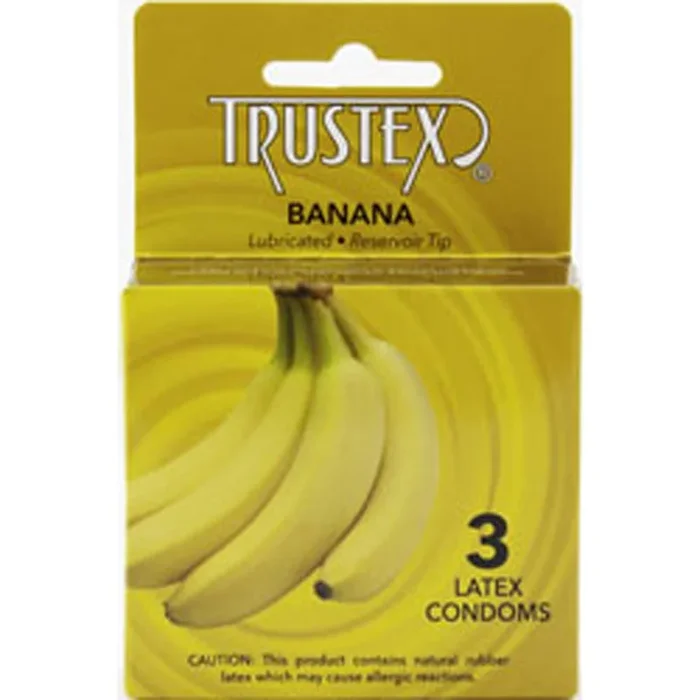 Trustex Flavored Lubricated Condoms – 3 Pack – Banana