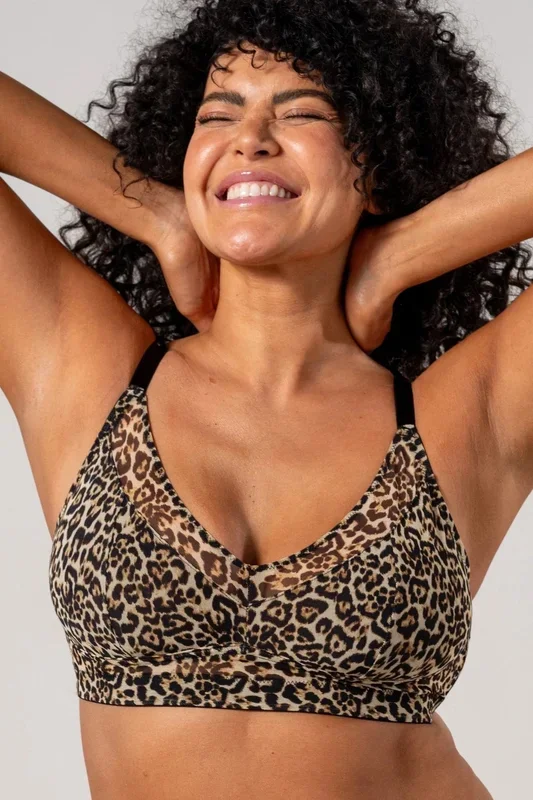 Understatement | Mesh Support +, Soft Bralette (Leopard)