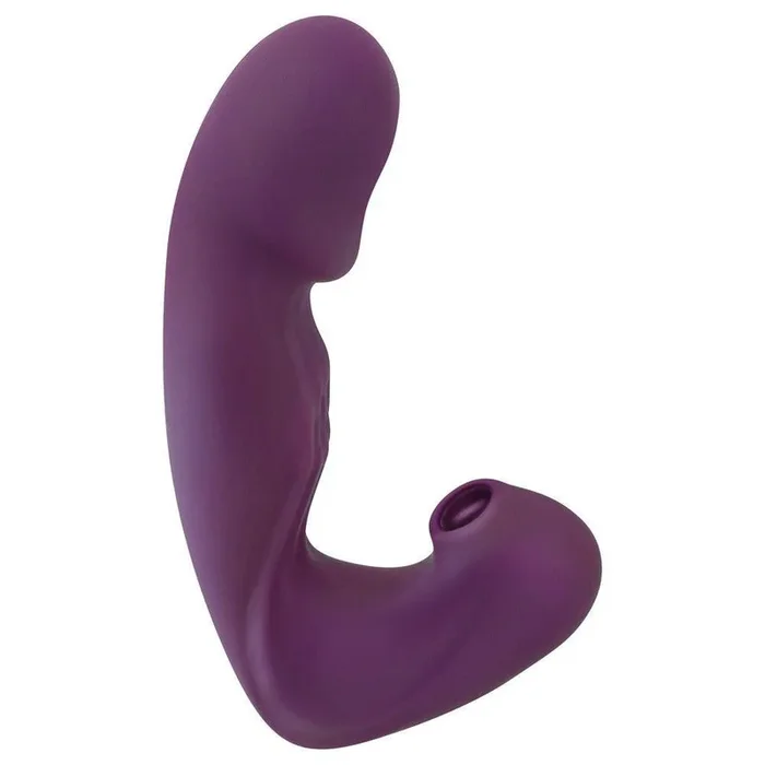 Vibrator with clitoris sucker “4 Function” made of silicone 18 cm (violet)