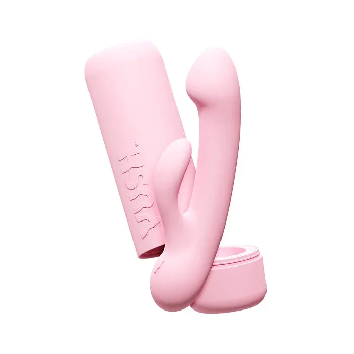 VUSH Glow Rabbit Discreet Rechargeable Silicone Rabbit Style Vibrator With Charging Case