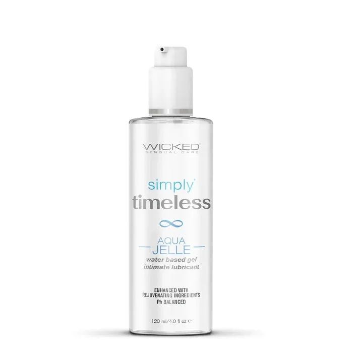 Wicked Simply Timeless Aqua Jelle Thick Water Based Gel Lubricant And Intimate Moisturizer