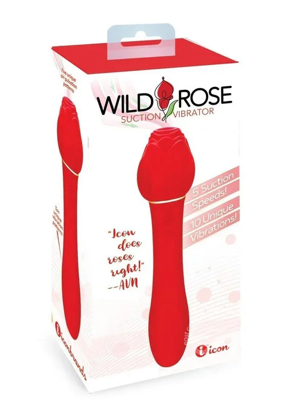 Wild Rose Suction Vibrator – Red